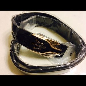 Brand new black leather belt